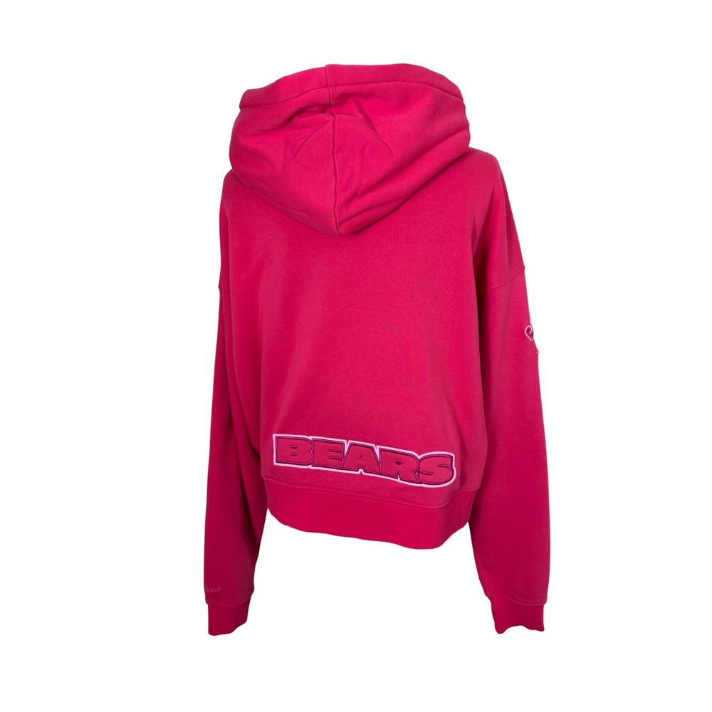 Chicago Bears‎ Pink Cropped Hoodie Sweatshirt Womens Size M Luxury Athletic - Picture 14 of 14